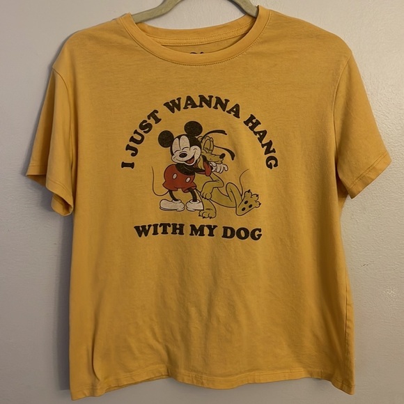 Disney Tops - Disney Classic Mickey Mouse Pluto “I just wanna hang with my dog” XL